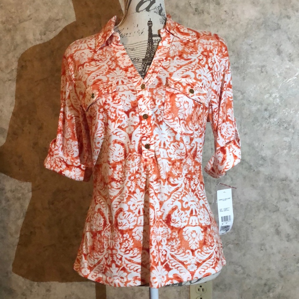 Rebecca Malone Petite* Collared Top